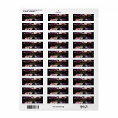 Romantische donkere bloemen etiket (Full Sheet)