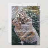 Romantische donkere foto welkomstbrief & route (Voorkant)