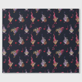 Romantische Dwergmuzikanten in Concert Cadeaupapier (Vlak)