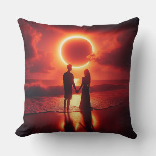 Romantische eclips kussen