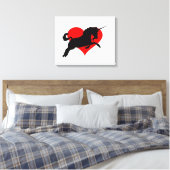 Romantische eenhoorn canvas afdruk (Insitu (Slaapkamer))