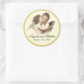  Romantische Eerste Kus Ronde Sticker (Tas)