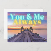 Romantische eilandsteiger altijd briefkaart (Voorkant / Achterkant)