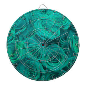 Romantische elegant blauwgroen - groene rozen dartbord