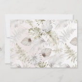 romantische elegant floral Wedding Invitation Kaart (Achterkant)
