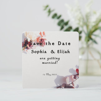 Romantische Elegante Bloemen Bewaar de datum trouw Save The Date