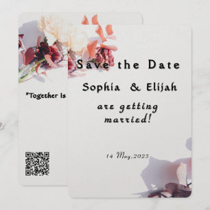 Romantische Elegante Bloemen Bewaar de datum trouw Save The Date