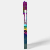 Romantische elegante paarse blauwgroen bloemschild Case-Mate iPhone case (Achterkant / Links)