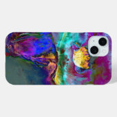 Romantische elegante paarse blauwgroen bloemschild Case-Mate iPhone case (Achterkant (horizontaal))