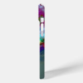 Romantische elegante paarse blauwgroen bloemschild Case-Mate iPhone case (Achterkant / Links)