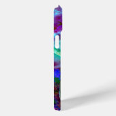 Romantische elegante paarse blauwgroen bloemschild Case-Mate iPhone case (Achterkant / Rechts)