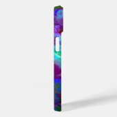 Romantische elegante paarse blauwgroen bloemschild Case-Mate iPhone case (Achterkant / Rechts)