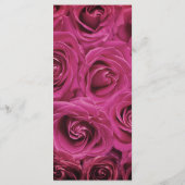 Romantische Elegante Roze Rozen Bruiloft Menu (Achterkant)