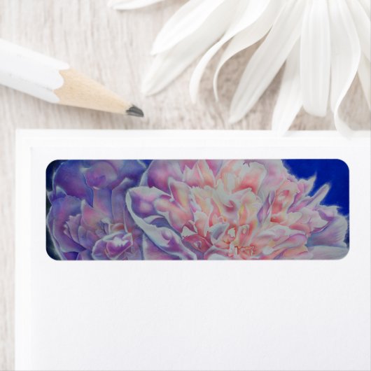 Romantische elegante roze witte pastel waterverf etiket (Insitu)