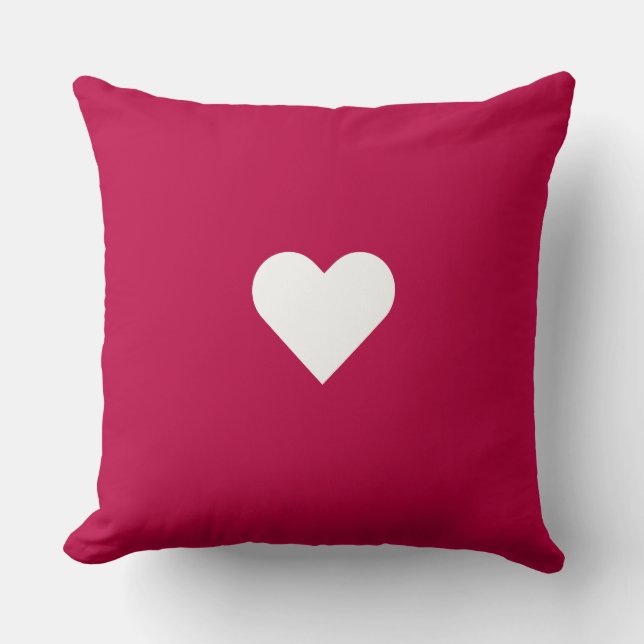 Romantische Elegantie Wit Hart Omarm het Roze Rood Kussen (Voorkant)
