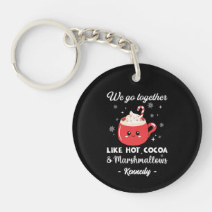 Romantische en grappige kerst sleutelhanger