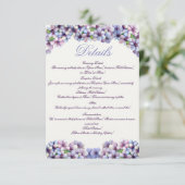 Romantische en poëtische pastel Lila Waterverf Informatiekaartje (Staand voorkant)