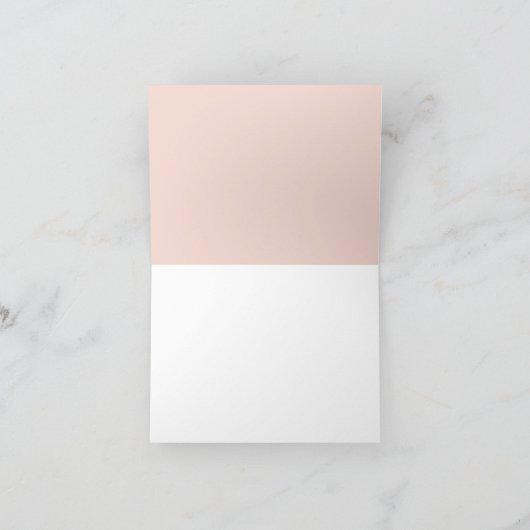 Romantische en zoete navyblush bloemen bedankkaart (Binnen)