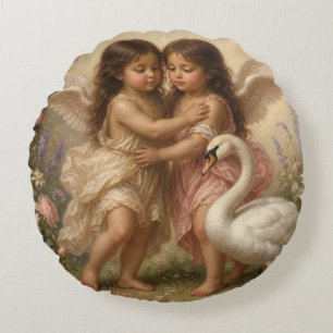 romantische engel kussensloop kinderkamer decor rond kussen