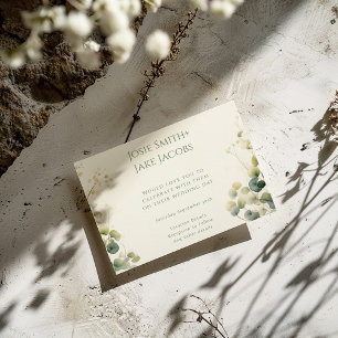 Romantische Eucalyptus bladeren, zilveren dollar b Kaart