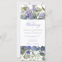 Romantische Eucalyptus & Lavendel Trouwuitnodiging