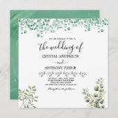 Romantische eucalyptus thema tuin kaart (Voorkant / Achterkant)