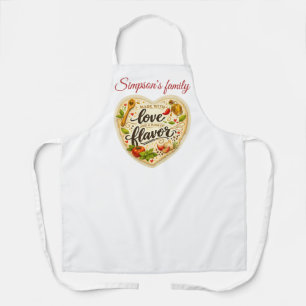 Romantische familiekeukenjas – Koken met liefde Schort