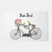 Romantische  fietsbloemen en -vogels deurmat (Voorkant)