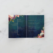 Romantische Floral Bouquet Emerald Green Gold Wedd (Binnen)