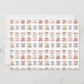 Romantische Floral bruids thee Kaart (Achterkant)