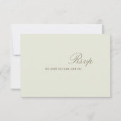 Romantische Floral Wedding RSVP | Script-lettertyp (Achterkant)