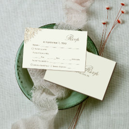 Romantische Floral Wedding RSVP | Script-lettertyp