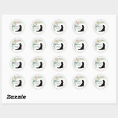 Romantische Floral Wedding Seal Sticker (Vel)