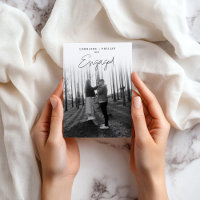 Romantische foto & handgeschreven tekst verlovings