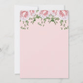 Romantische foto hart roze bloemenbruiloft kaart (Achterkant)