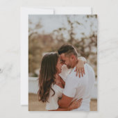 Romantische foto klassieke gradiënt bruiloft uitno kaart (Achterkant)