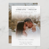 Romantische foto klassieke gradiënt bruiloft uitno kaart (Voorkant / Achterkant)