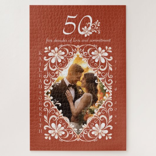 Romantische foto Red Rust 50 Jubileum puzzel Legpuzzel (Verticaal)