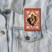 Romantische foto Red Rust Jubileum Pin Button (Insitu)