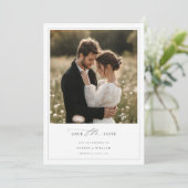 Romantische foto Rustiek Boho Border Lijst bruilof Save The Date (Staand voorkant)