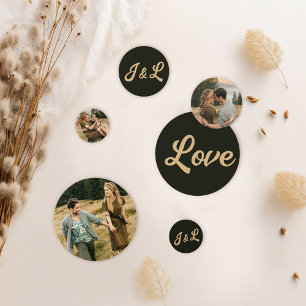 Romantische foto - tafelconfetti confetti