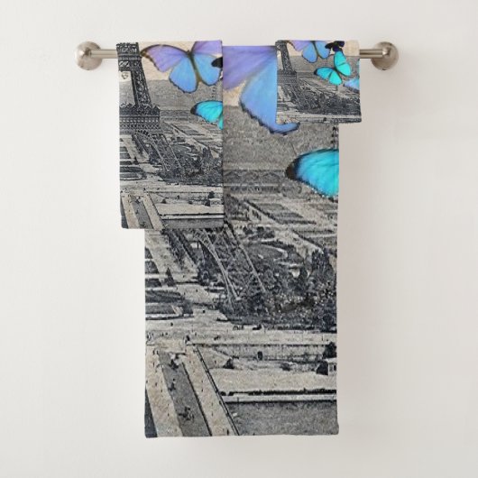 romantische franse franse reisparijs eiffeltoren bad handdoek (Insitu)