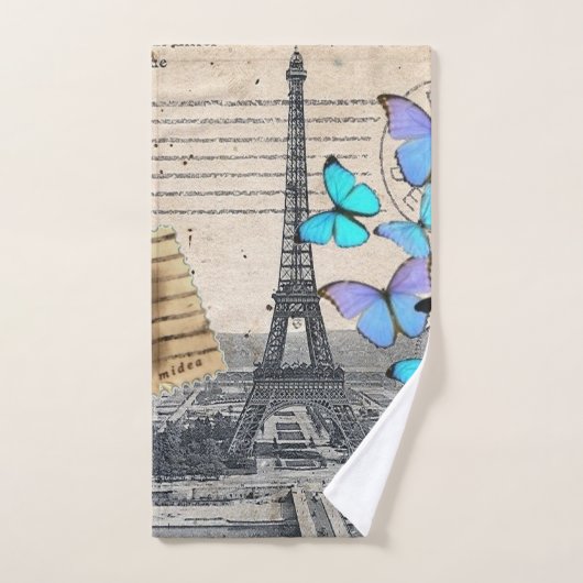 romantische franse franse reisparijs eiffeltoren bad handdoek (Handdoek)
