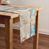 romantische franse franse reisparijs eiffeltoren medium tafelloper (Voorbeeld)