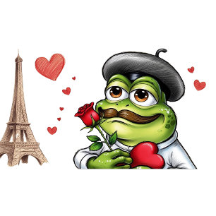 Romantische Franse kikker voor Valentijnsdag Koffiemok