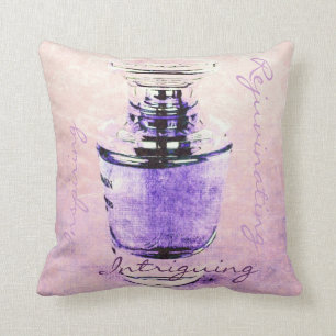 romantische Franse parfumefles met script Kussen