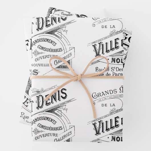 Romantische Franse reclame Inpakpapier Vel (In situ)