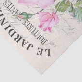 Romantische  Franse roze pony Flower Tissuepapier (Detail)