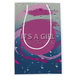 Romantische Fuchsia & Zach Roze Kwaststreek Medium Cadeauzakje