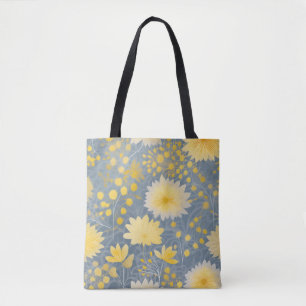 Romantische gele chrysant bloemblaadjes draagtas
